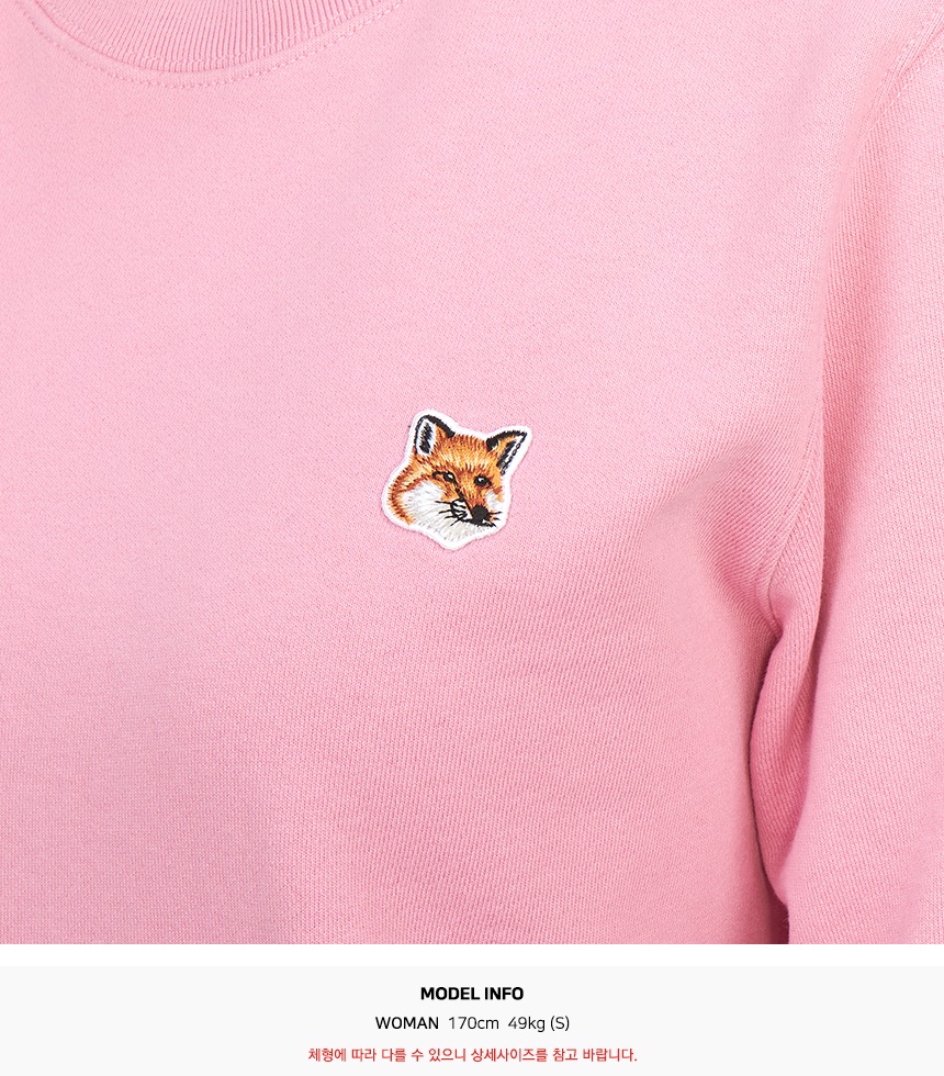 메종키츠네(MAISON KITSUNE) 폭스헤드 여성 맨투맨 LW00302KM0001 P630