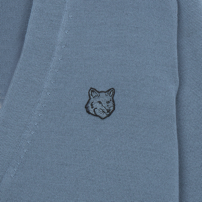 메종키츠네(MAISON KITSUNE) 볼드 폭스헤드 남성 가디건 MM00509KT1036 0075