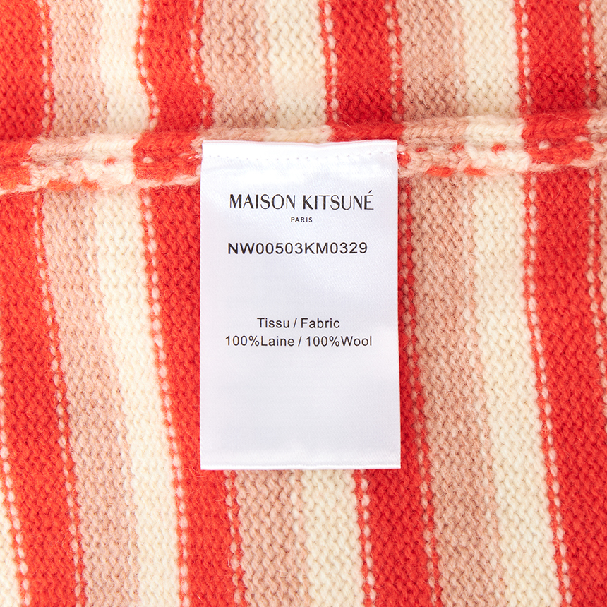 메종키츠네(MAISON KITSUNE) 폭스헤드 스트라이프 여성 가디건 NW00503KM0329 0019