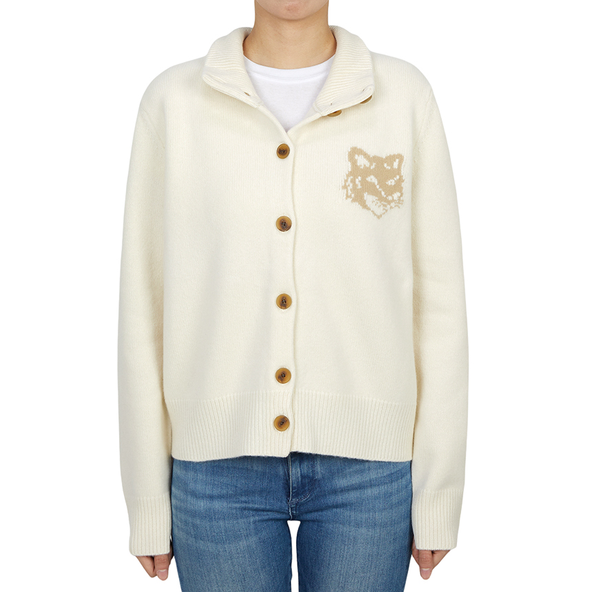 메종키츠네(MAISON KITSUNE) 폭스헤드 여성 가디건 NW00509KM0329 0395