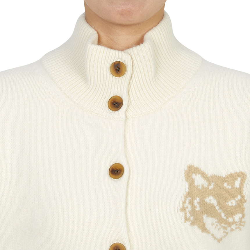 메종키츠네(MAISON KITSUNE) 폭스헤드 여성 가디건 NW00509KM0329 0395