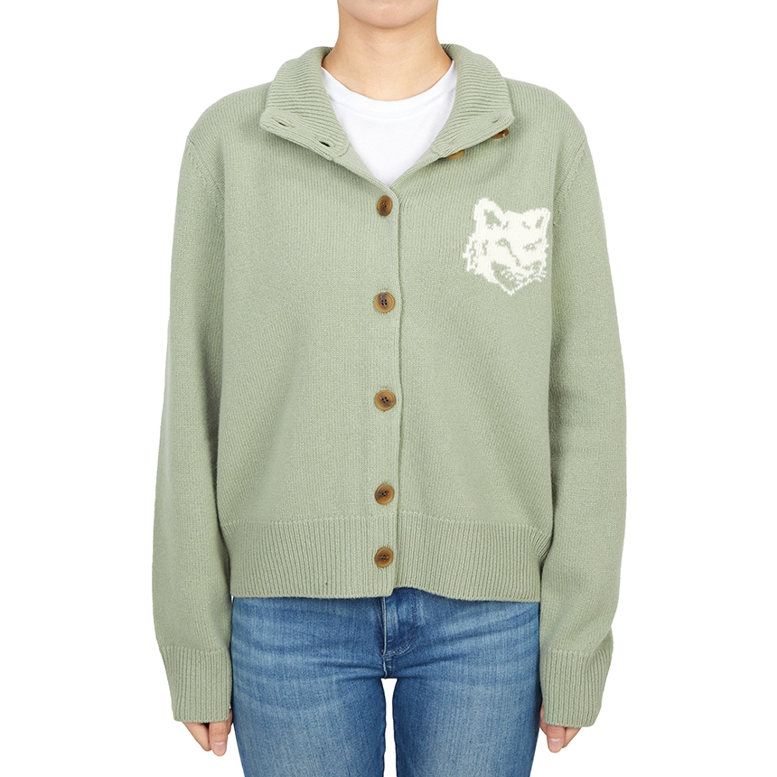 메종키츠네(MAISON KITSUNE) 폭스헤드 여성 가디건 NW00509KM0329 0396