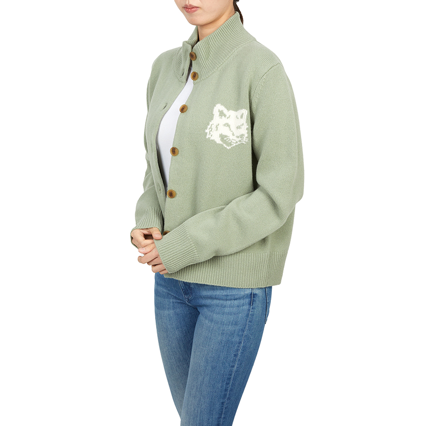메종키츠네(MAISON KITSUNE) 폭스헤드 여성 가디건 NW00509KM0329 0396