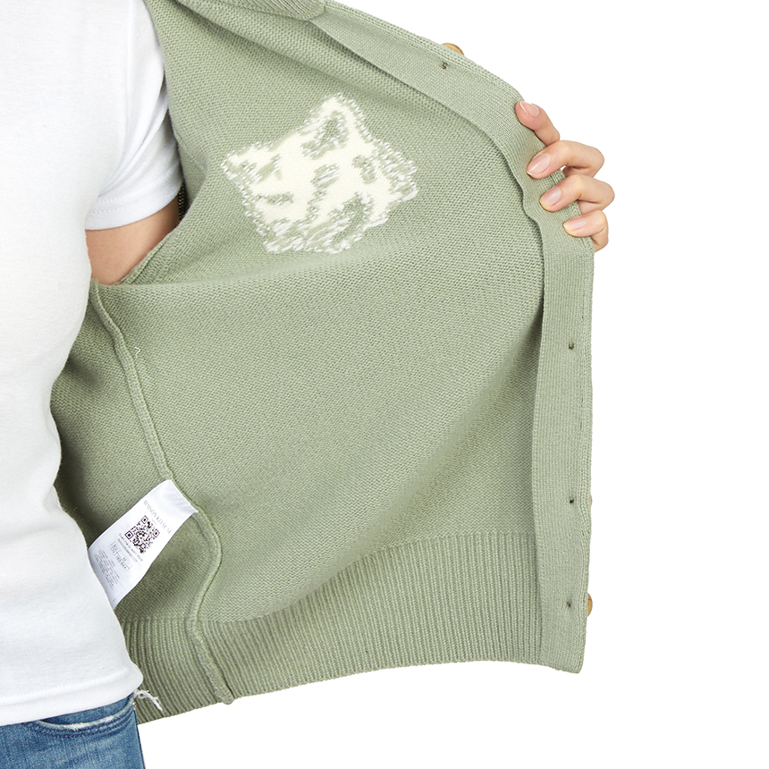 메종키츠네(MAISON KITSUNE) 폭스헤드 여성 가디건 NW00509KM0329 0396