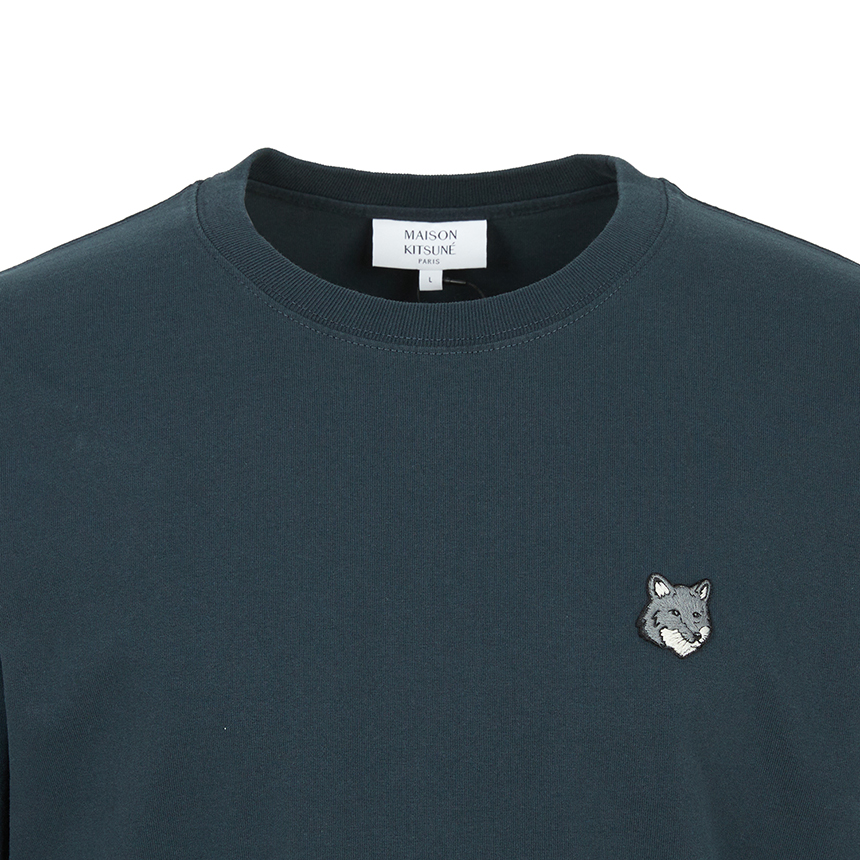 메종키츠네(MAISON KITSUNE) 폭스헤드 남성 반팔티셔츠 PM00108KJ7025 0413