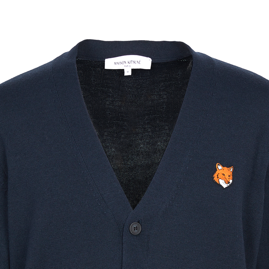 메종키츠네(MAISON KITSUNE) 폭스헤드 남성 가디건 PM00501KT1181 0413