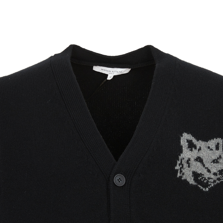 메종키츠네(MAISON KITSUNE) 폭스헤드 인타르시아 남성 가디건 PM00509KM0329 0391
