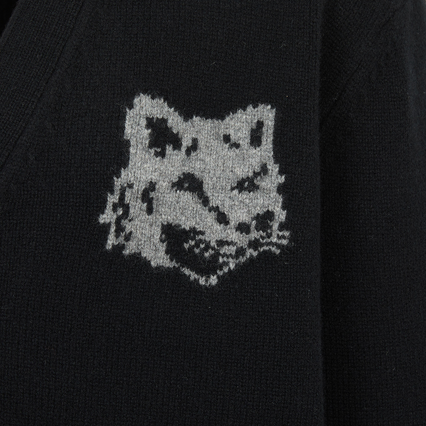 메종키츠네(MAISON KITSUNE) 폭스헤드 인타르시아 남성 가디건 PM00509KM0329 0391