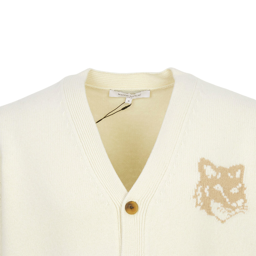 메종키츠네(MAISON KITSUNE) 폭스헤드 인타르시아 남성 가디건 PM00509KM0329 0395