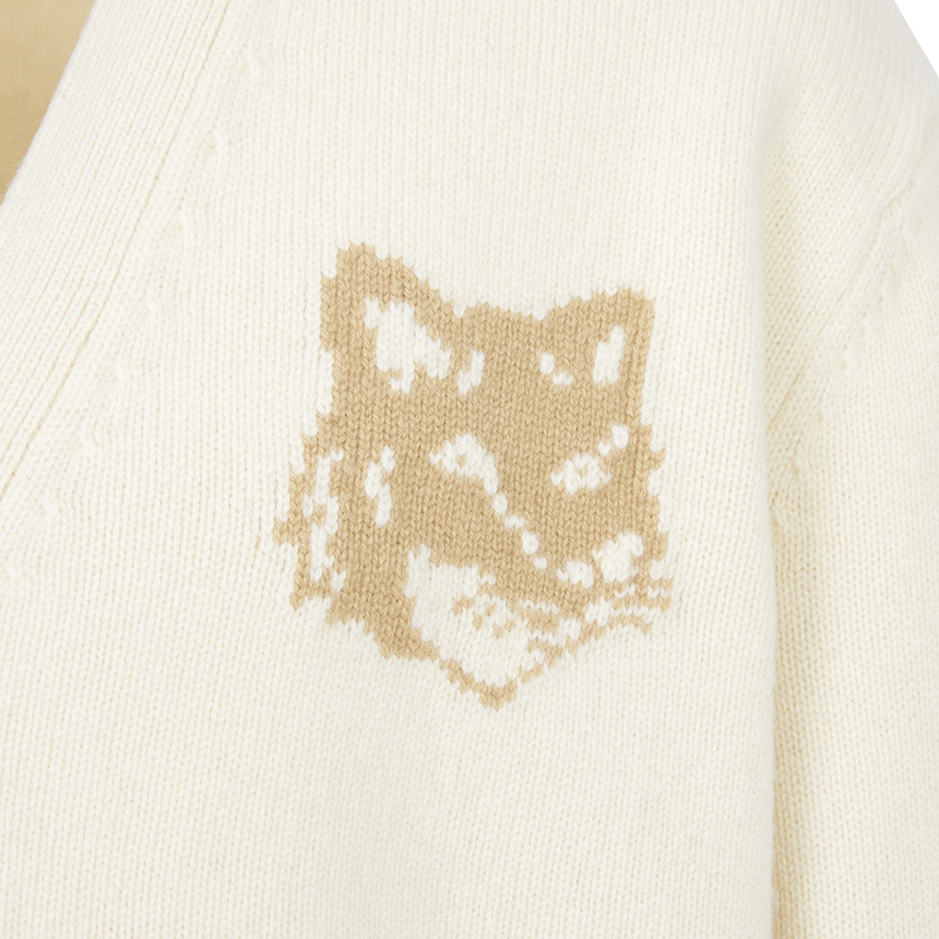 메종키츠네(MAISON KITSUNE) 폭스헤드 인타르시아 남성 가디건 PM00509KM0329 0395