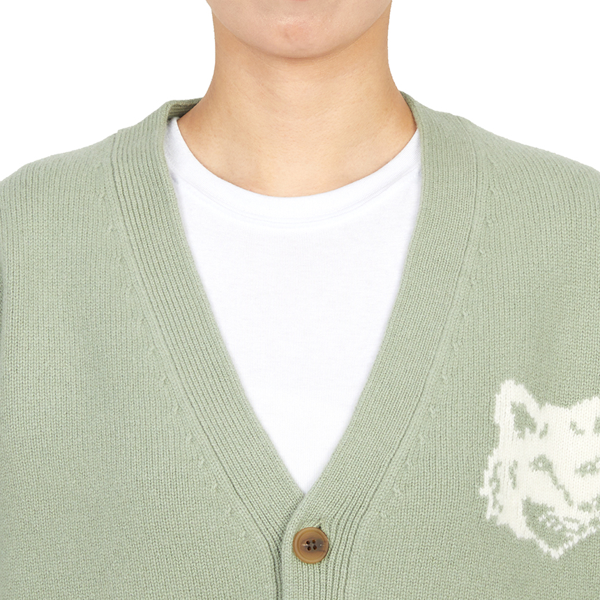 메종키츠네(MAISON KITSUNE) 폭스헤드 인타르시아 남성 가디건 PM00509KM0329 0396