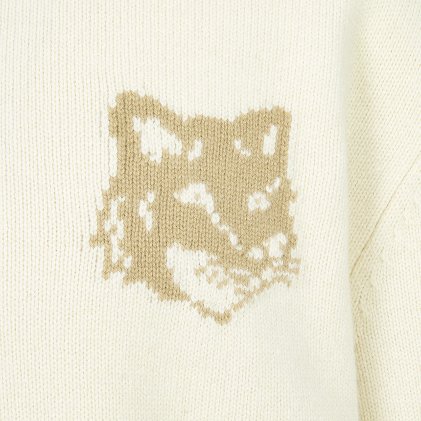 메종키츠네(MAISON KITSUNE) 폭스헤드 남성 니트 PM00816KM0329 0395