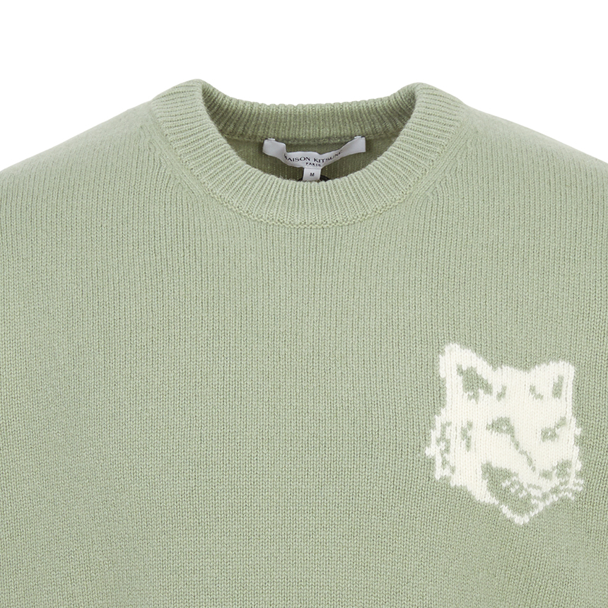 메종키츠네(MAISON KITSUNE) 폭스헤드 남성 니트 PM00816KM0329 0396