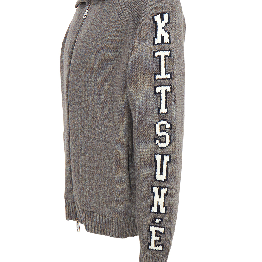메종키츠네(MAISON KITSUNE) 남성 카라 집업 가디건 PM02112KT1150 H131