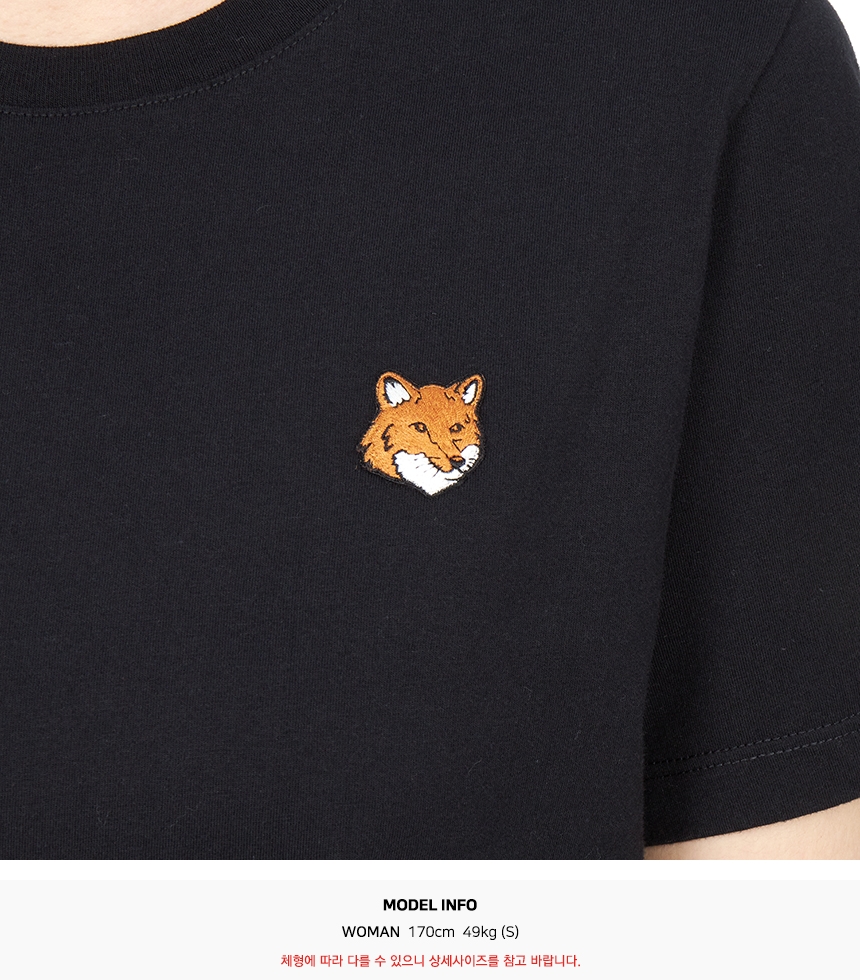메종키츠네(MAISON KITSUNE) 폭스헤드 여성 반팔티셔츠 PW00113KJ7026 P199