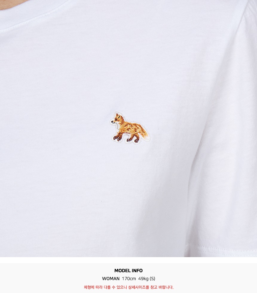 메종키츠네(MAISON KITSUNE) 베이비폭스 여성 반팔티셔츠 PW00115KJ7026 P100