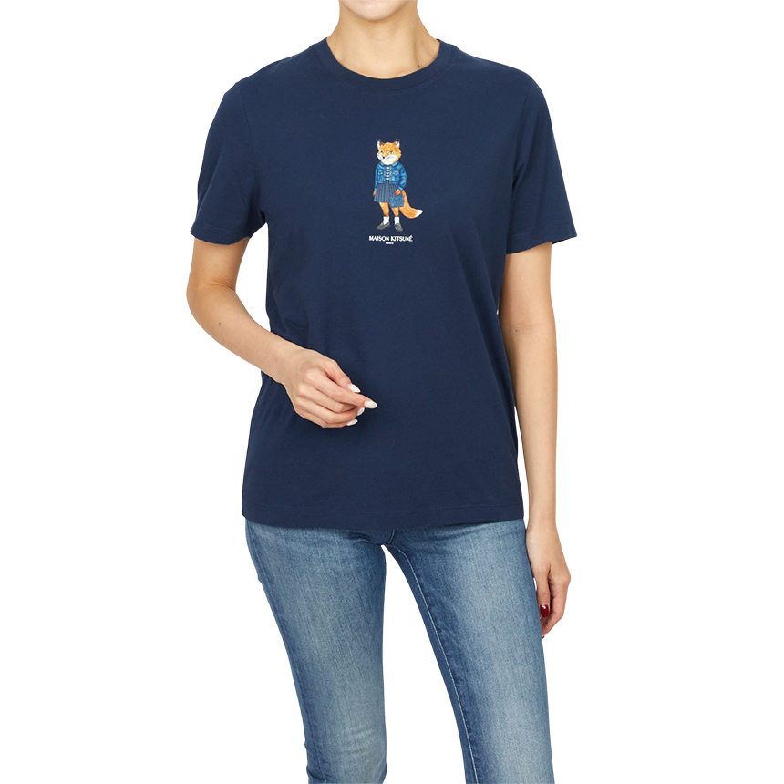 메종키츠네(MAISON KITSUNE) 드레스드 폭스 여성 반팔티셔츠 PW00119KJ7026 0329