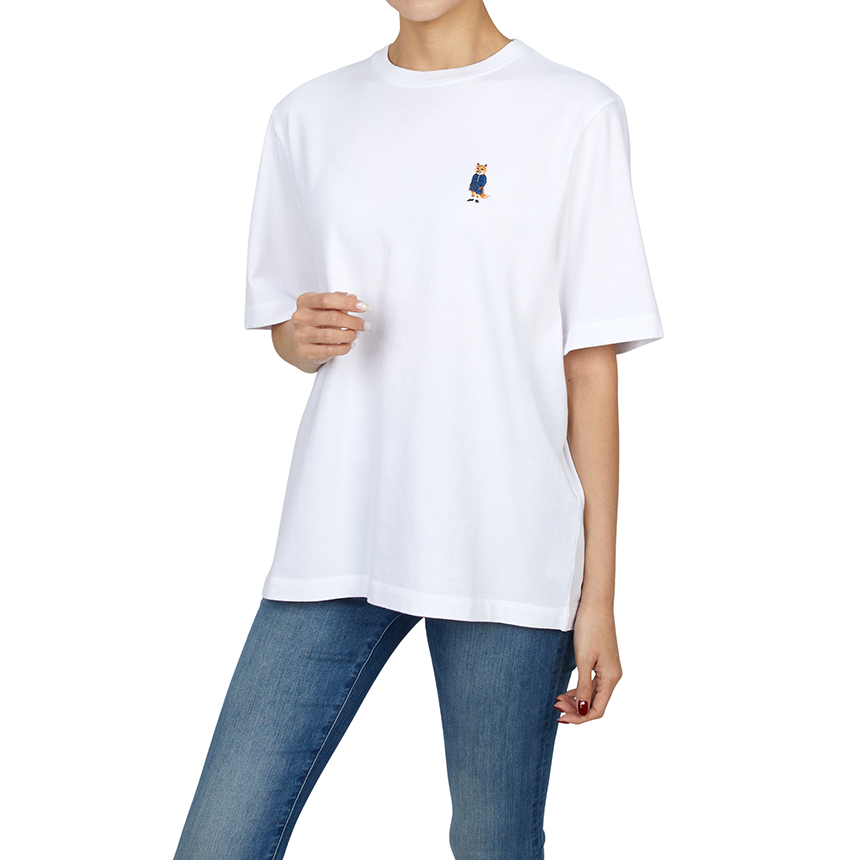 메종키츠네(MAISON KITSUNE) 드레스드 폭스 여성 반팔티셔츠 PW00121KJ0119 P100