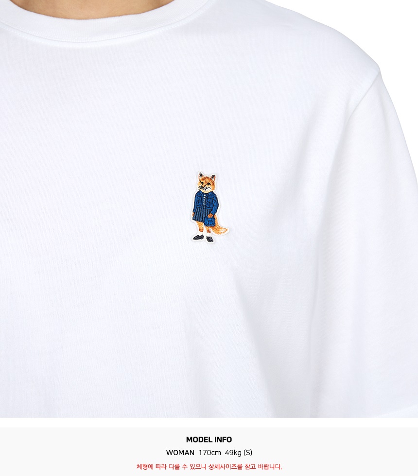 메종키츠네(MAISON KITSUNE) 드레스드 폭스 여성 반팔티셔츠 PW00121KJ0119 P100