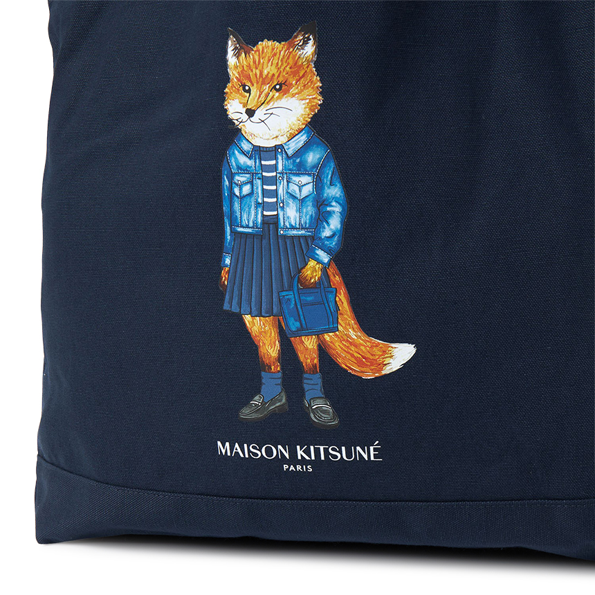 메종키츠네(MAISON KITSUNE) 드레스드 폭스 토트백 (남여공용) PW05107WW9042 0413