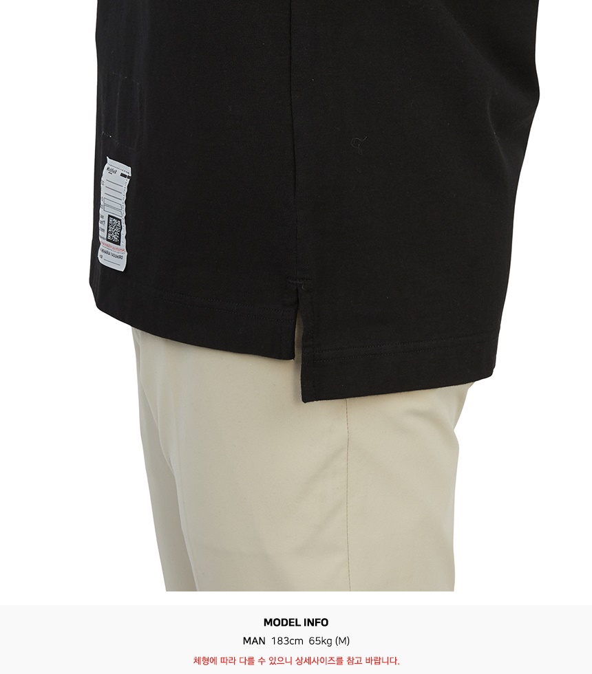 메종미하라야스히로(MAISON MIHARA YASUHIRO) 남성 반팔티셔츠 A12TS683 BLACK