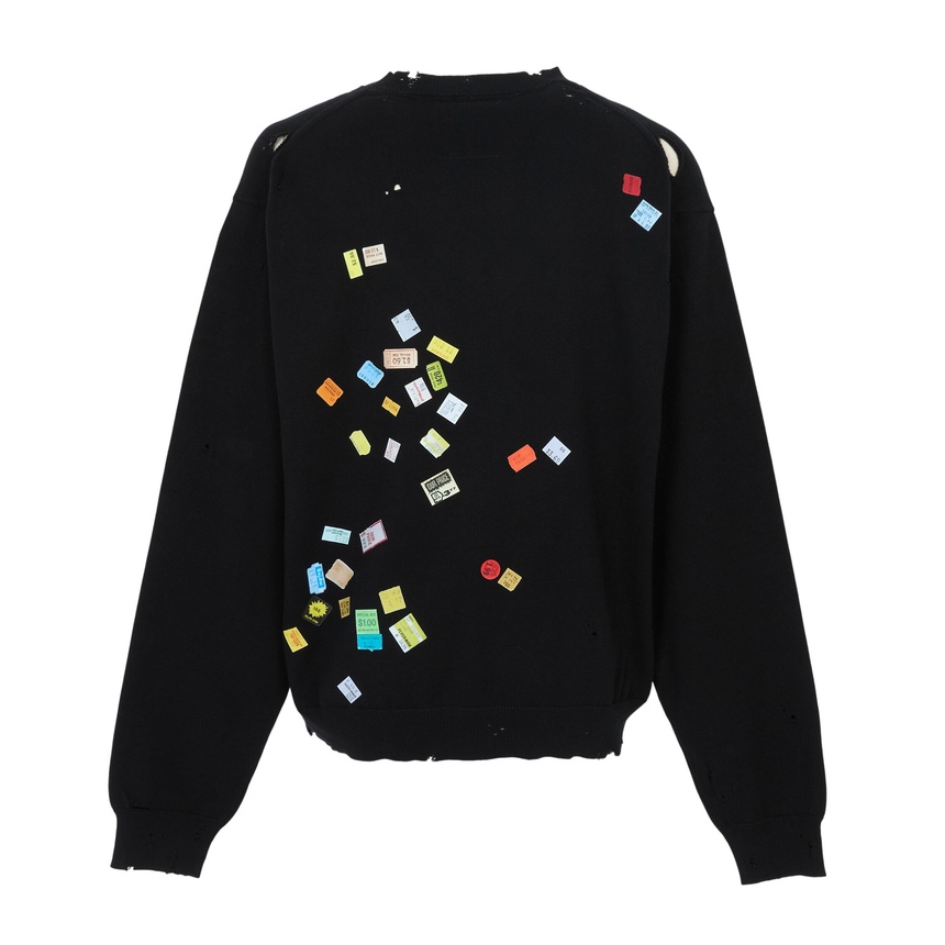 메종미하라야스히로(MAISON MIHARA YASUHIRO) 남성 니트 A17SW500 BLACK