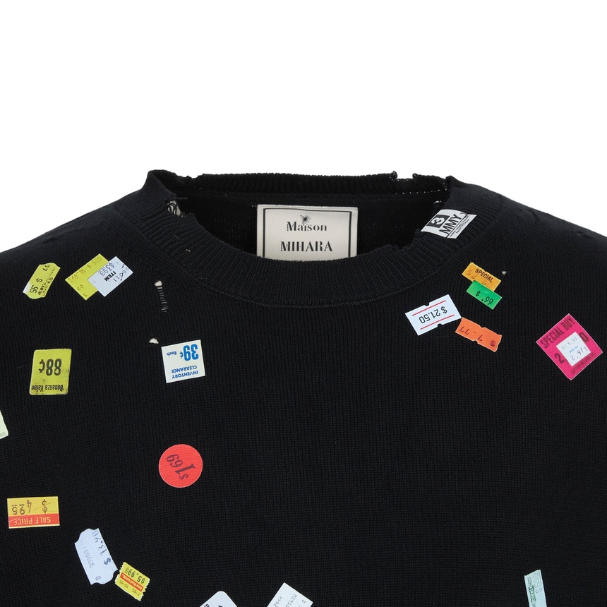 메종미하라야스히로(MAISON MIHARA YASUHIRO) 남성 니트 A17SW500 BLACK