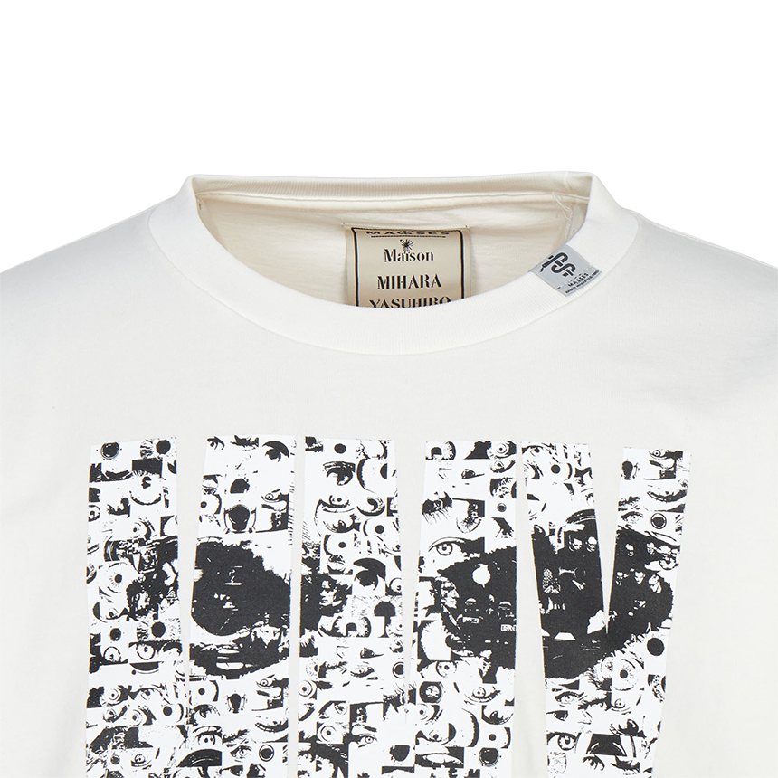 메종미하라야스히로(MAISON MIHARA YASUHIRO) X MASSES 남성 반팔티셔츠 C15TS042 WHITE