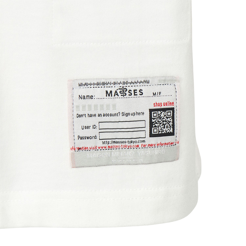 메종미하라야스히로(MAISON MIHARA YASUHIRO) X MASSES 남성 반팔티셔츠 C15TS042 WHITE