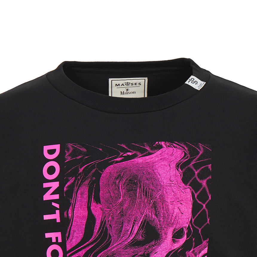 메종미하라야스히로(MAISON MIHARA YASUHIRO) X MASSES 남성 반팔티셔츠 C15TS044 BLACK