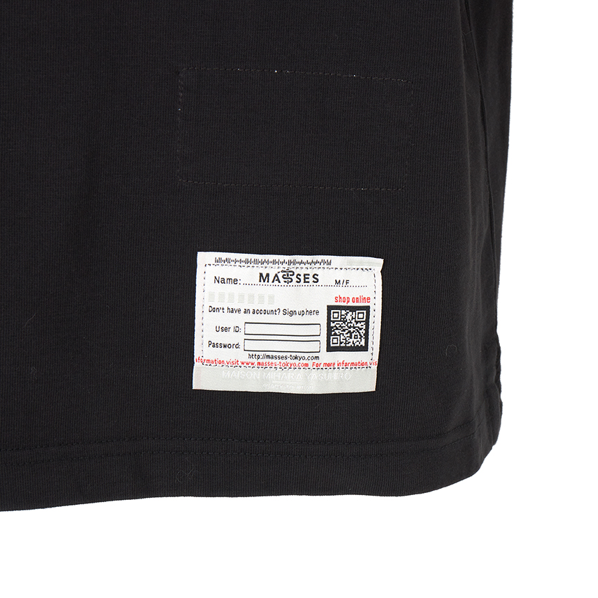 메종미하라야스히로(MAISON MIHARA YASUHIRO) X MASSES 남성 반팔티셔츠 C15TS044 BLACK