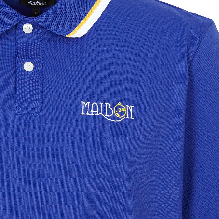 말본골프(MALBON GOLF) 골프웨어 남성 카라 반팔티셔츠 M9136 BLU