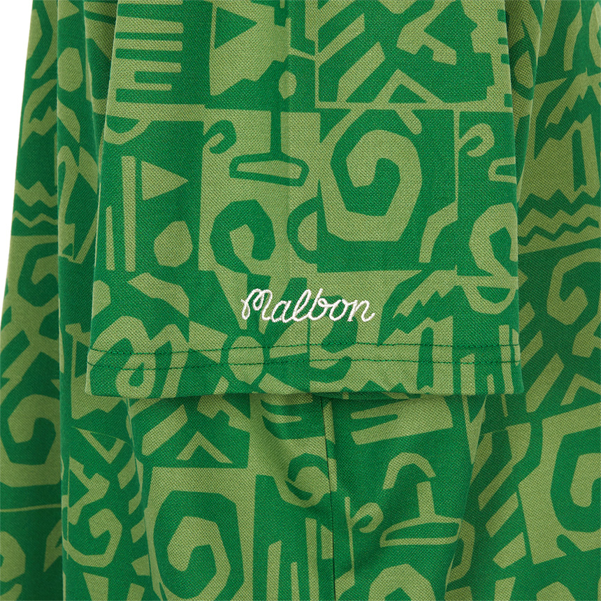 말본골프(MALBON GOLF) 골프웨어 남성 카라 반팔티셔츠 M9165 GRN
