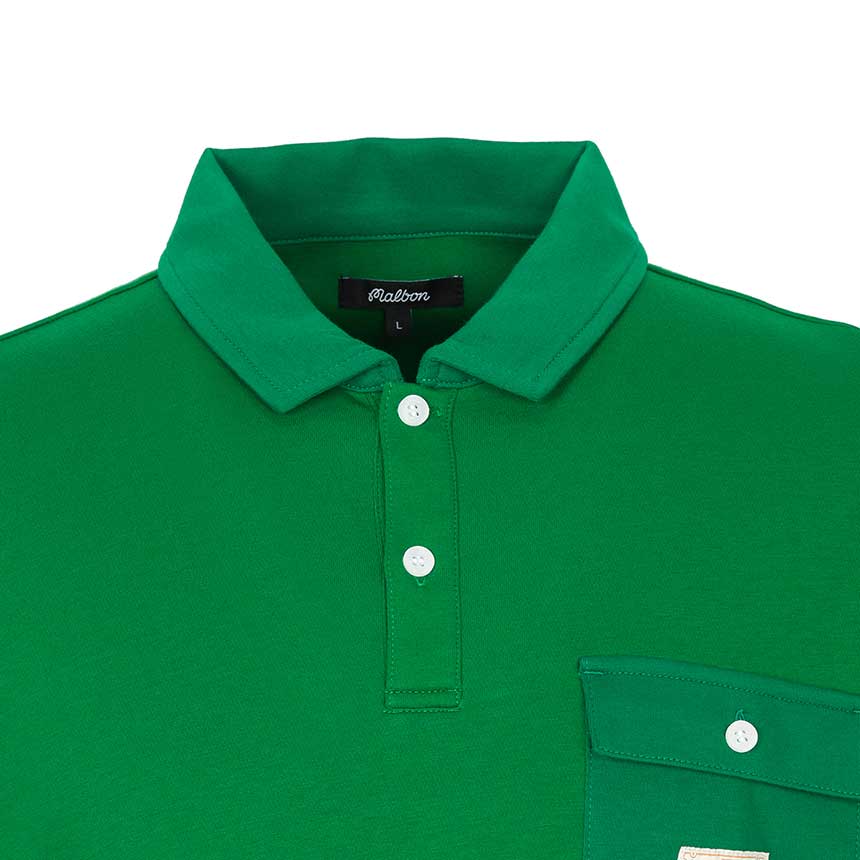 말본골프(MALBON GOLF) 골프웨어 남성 카라 반팔티셔츠 M9166 GRN