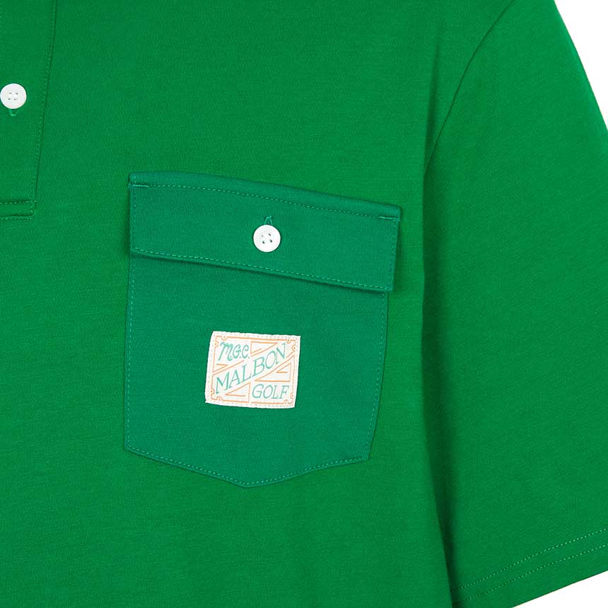 말본골프(MALBON GOLF) 골프웨어 남성 카라 반팔티셔츠 M9166 GRN