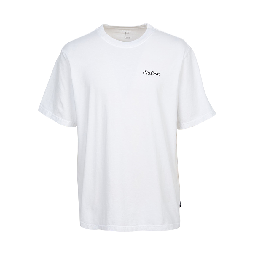 말본골프(MALBON GOLF) 골프웨어 남성 반팔티셔츠 M9399 WHT