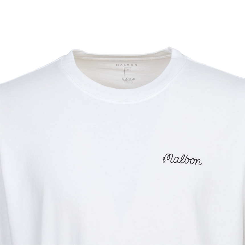말본골프(MALBON GOLF) 골프웨어 남성 반팔티셔츠 M9399 WHT