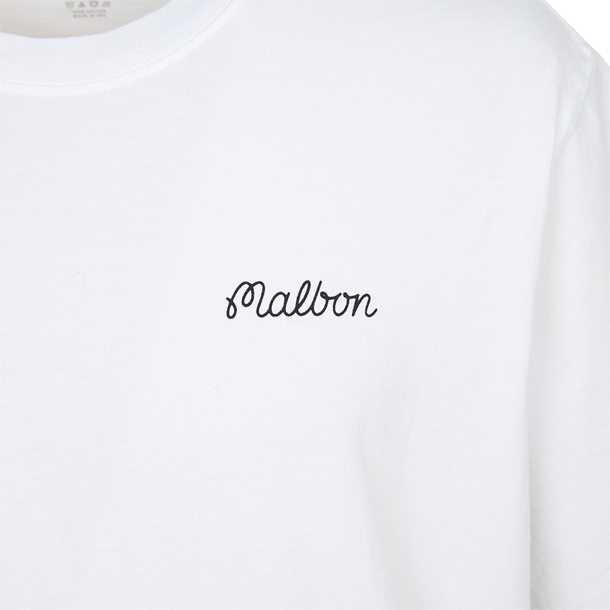 말본골프(MALBON GOLF) 골프웨어 남성 반팔티셔츠 M9399 WHT