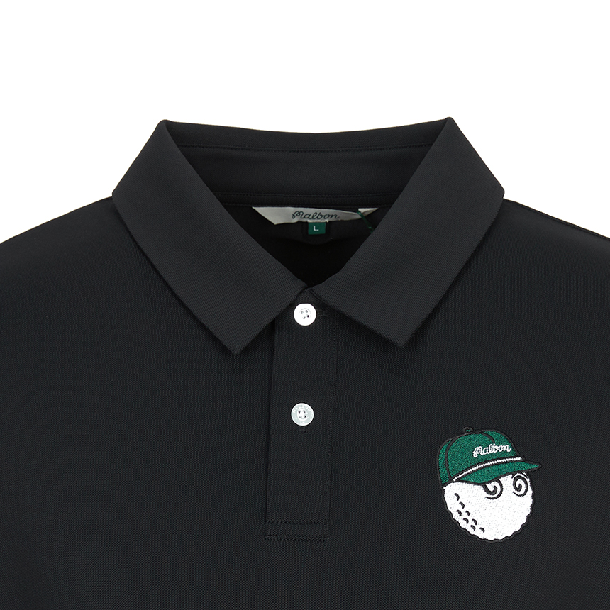 말본골프(MALBON GOLF) 골프웨어 남성 반팔티셔츠 M9403 BLK