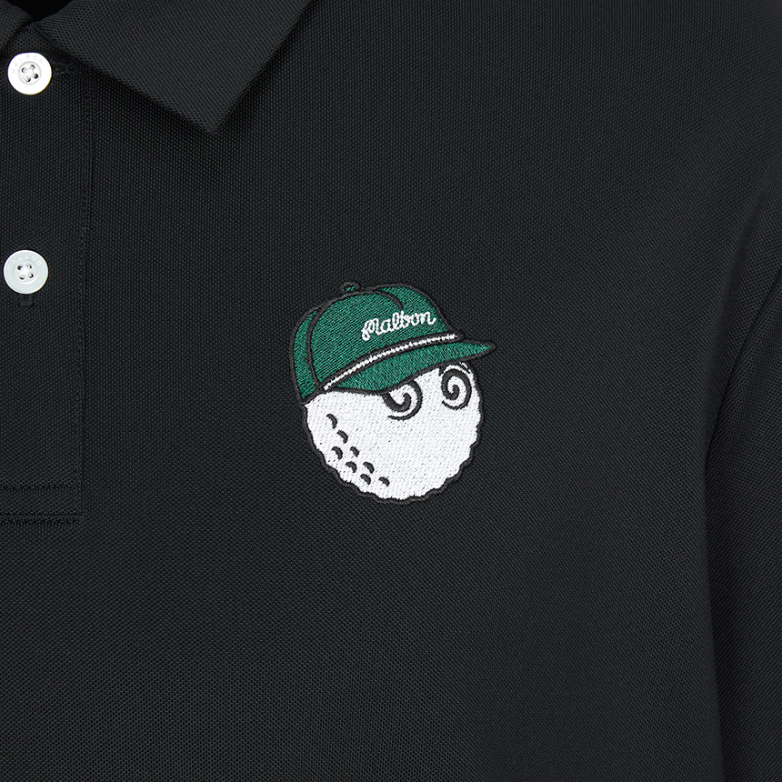 말본골프(MALBON GOLF) 골프웨어 남성 반팔티셔츠 M9403 BLK