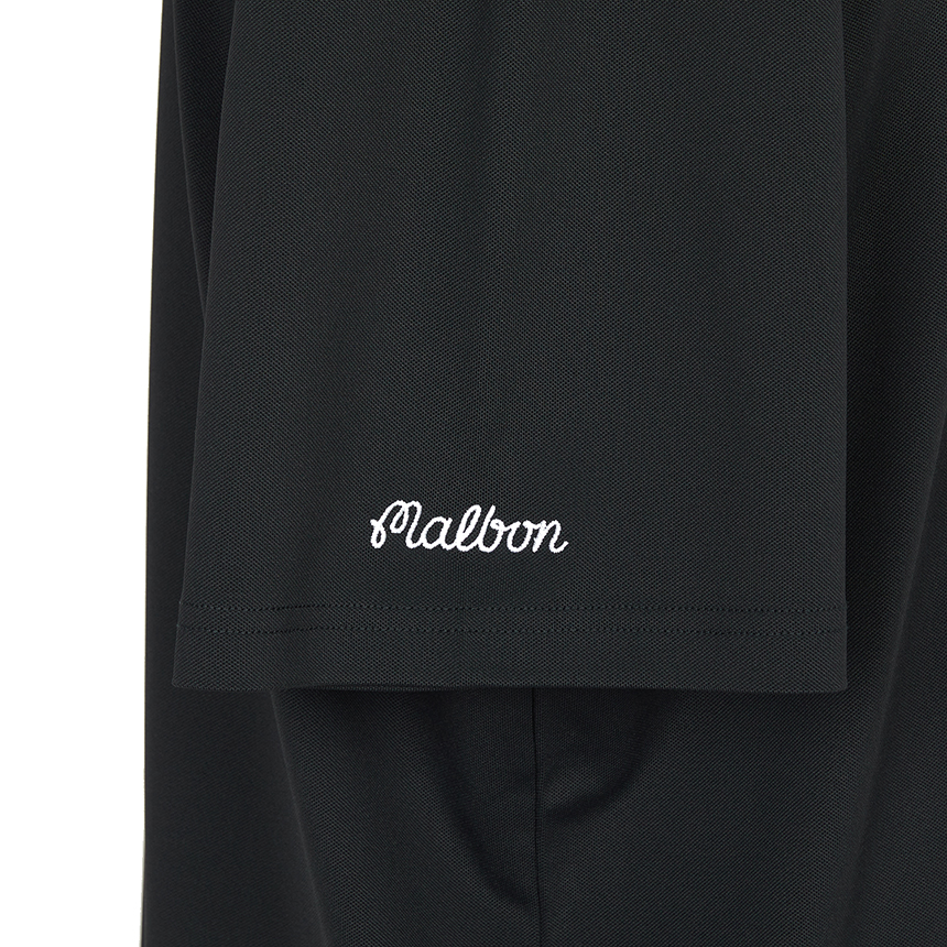 말본골프(MALBON GOLF) 골프웨어 남성 반팔티셔츠 M9403 BLK