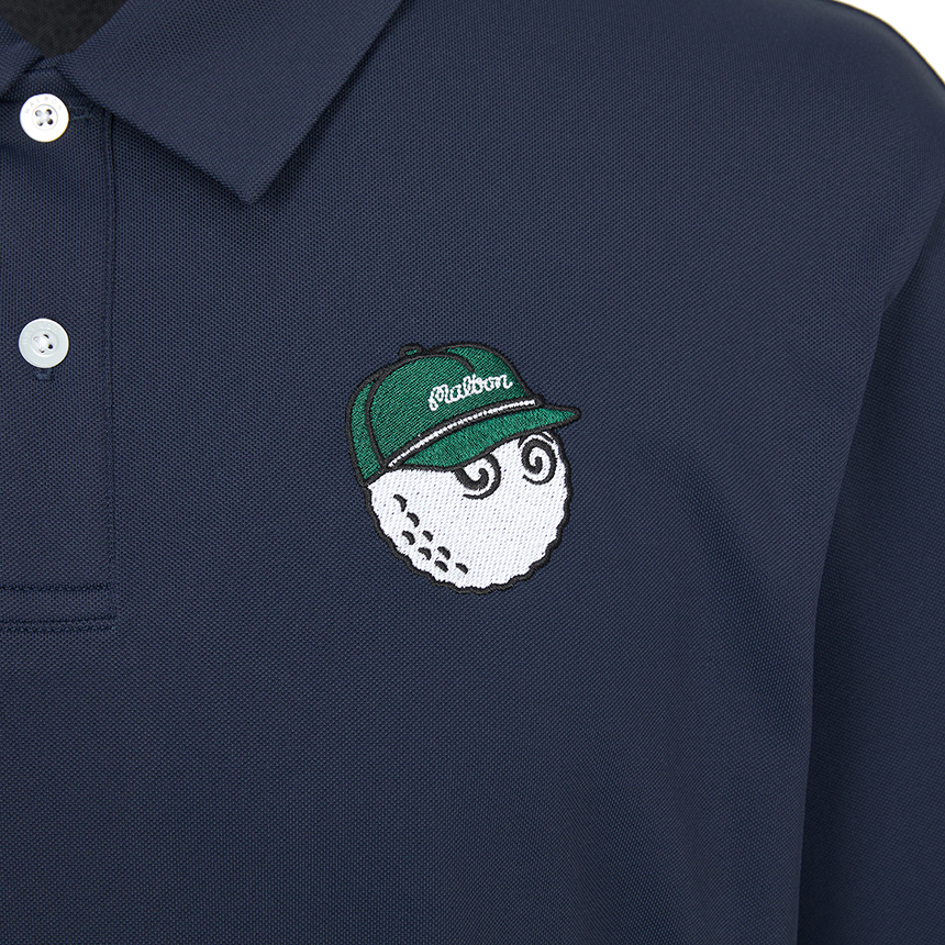 말본골프(MALBON GOLF) 골프웨어 남성 반팔티셔츠 M9403 NVY