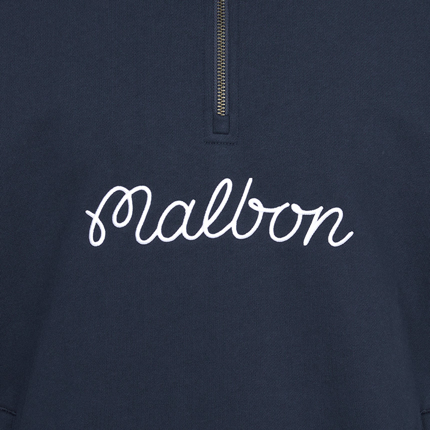 말본골프(MALBON GOLF) 골프웨어 남성 반집업 맨투맨 M9419 NVY