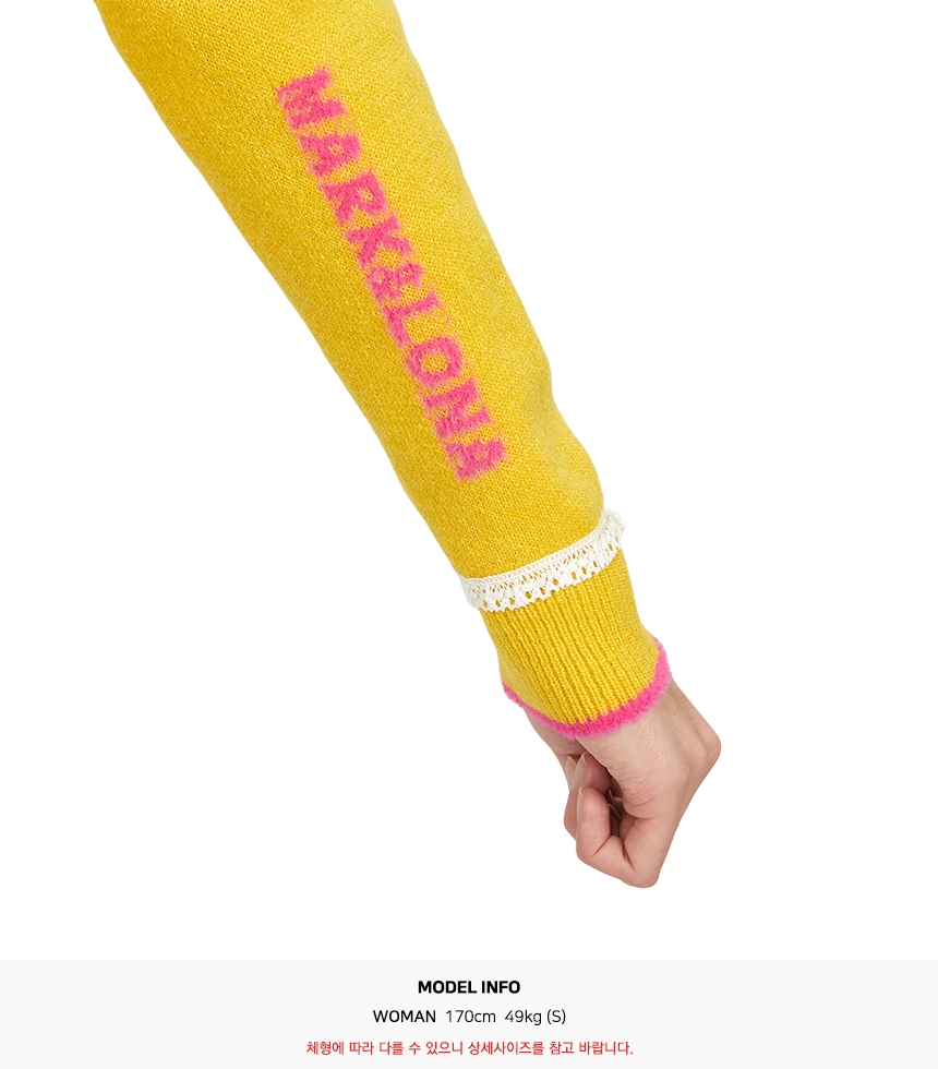마크앤로나(MARK & LONA) 골프웨어 여성 반집업 니트 MLW 5C AB05 ORANGE