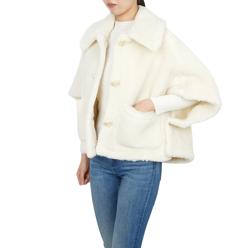막스마라(MAX MARA) 뉴테르조1 테디 케이프 코트 NEWTERZO1 001 2524736062