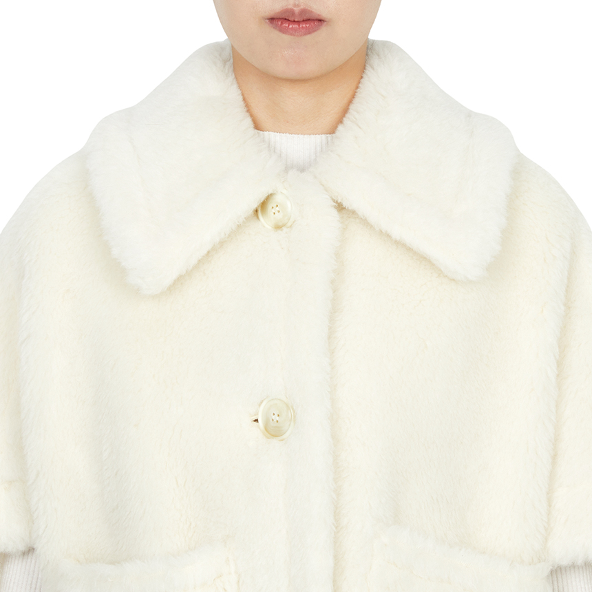 막스마라(MAX MARA) 뉴테르조1 테디 케이프 코트 NEWTERZO1 001 2524736062