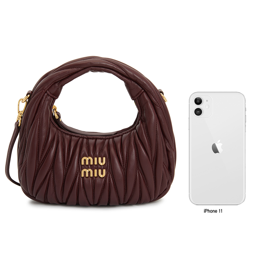 미우미우(MIUMIU) 완더 마테라쎄 여성 호보백 5BP078 AN88 F0007 OOO