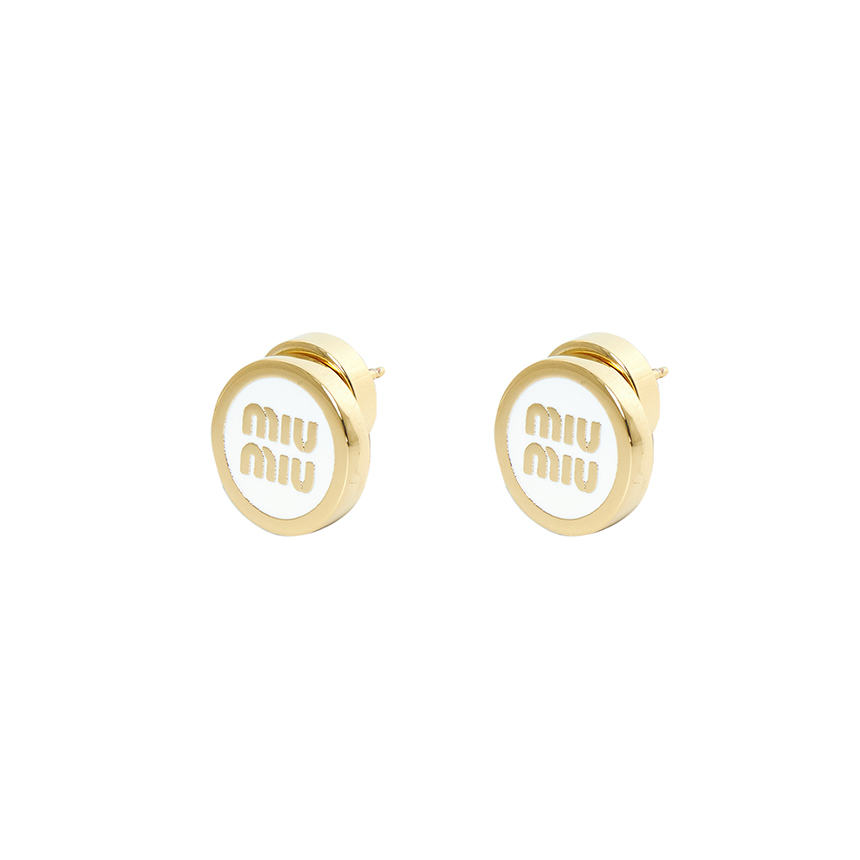 미우미우(MIUMIU) 레터링 로고 귀걸이 5JO912 2F6T F0009