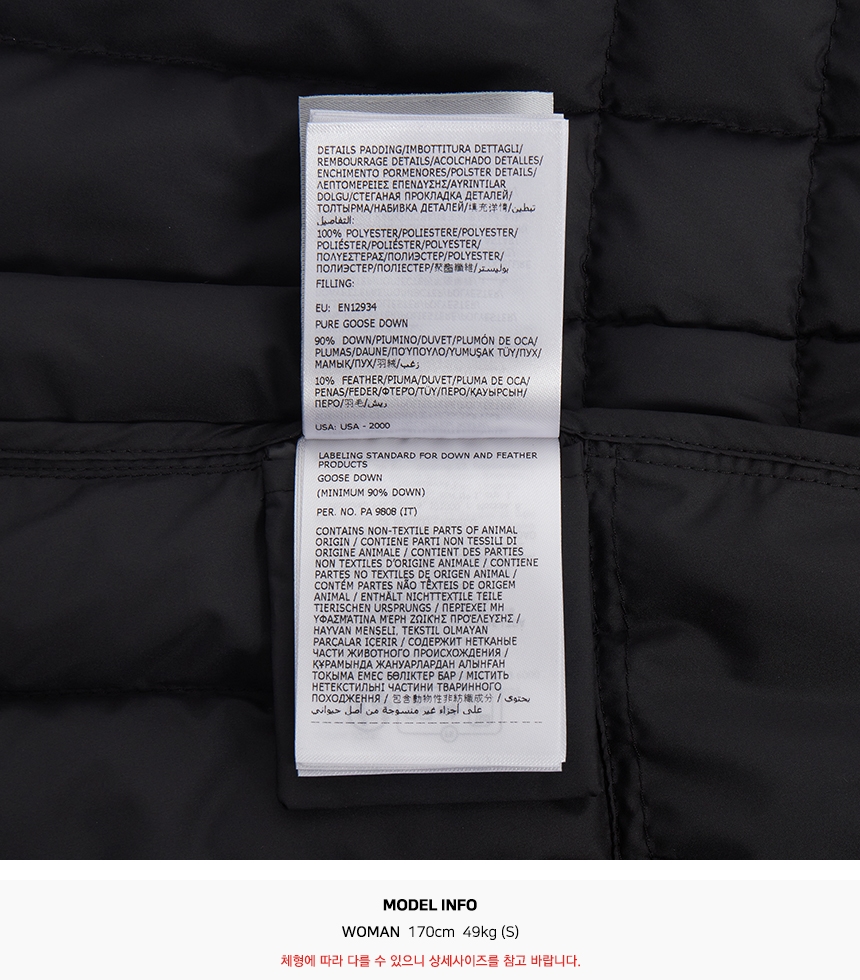 몽클레어(MONCLER) 멘테롱 여성 패딩 코트 1C00011 597YW 999 L1093