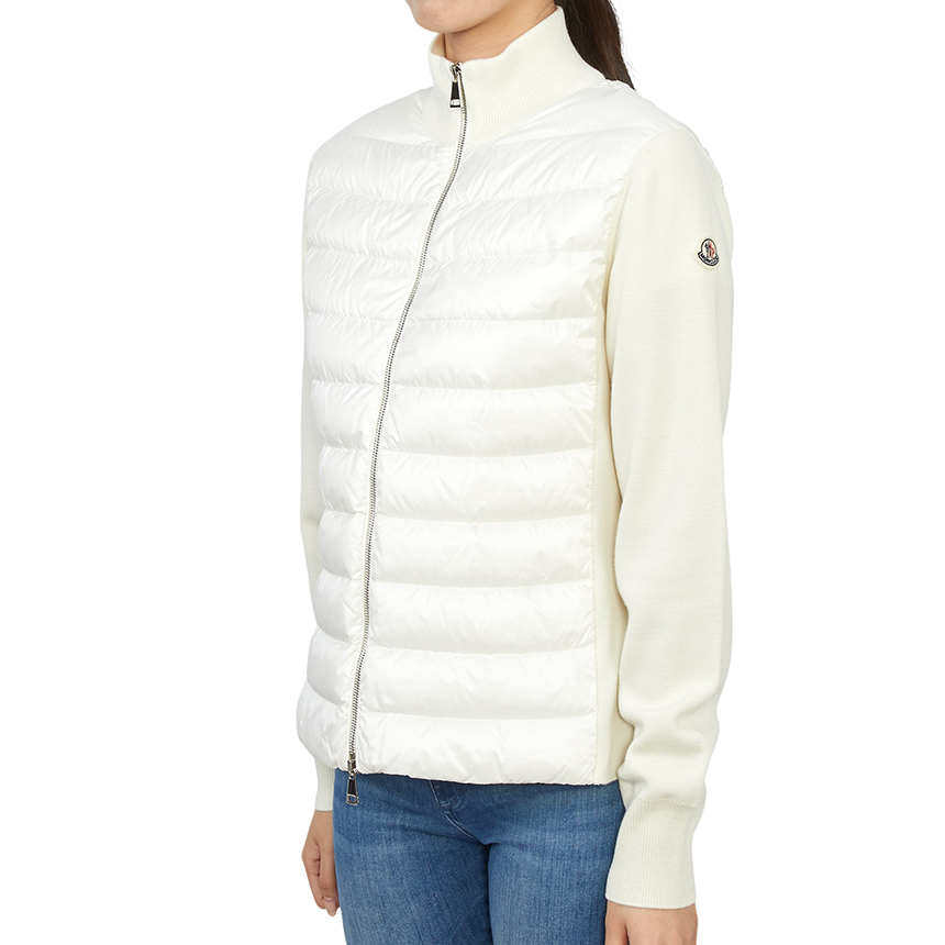 몽클레어(MONCLER) 로고 패치 여자 패딩 집업 가디건 레귤러핏 9B00018 M1131 030